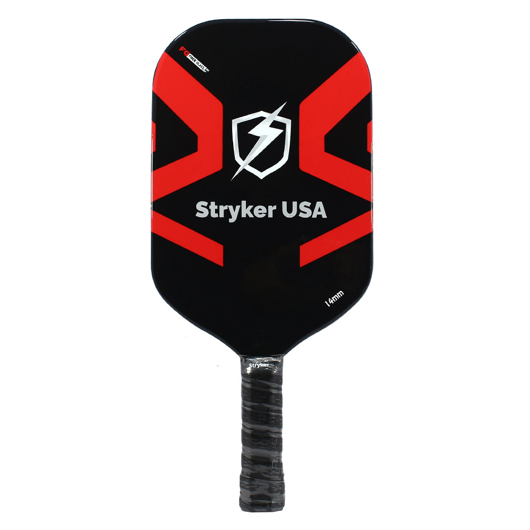 StrykerUSA Red Outdoor Sport Pickleball Paddles Fiberglass 14mm Racket