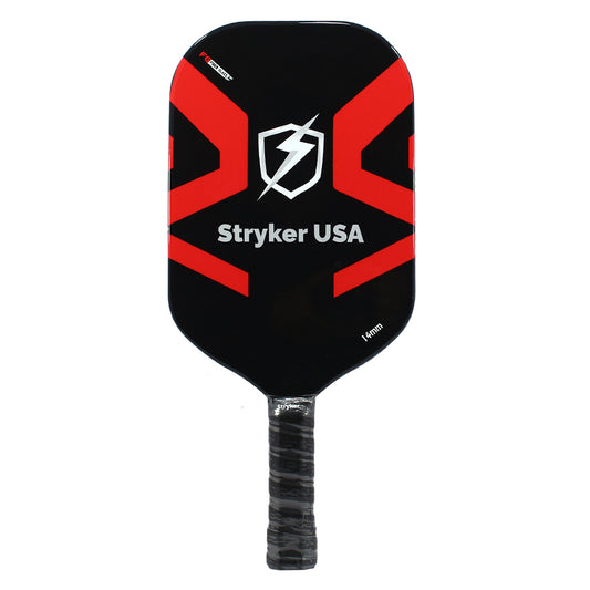 StrykerUSA Red Outdoor Sport Pickleball Paddles Fiberglass 14mm Racket