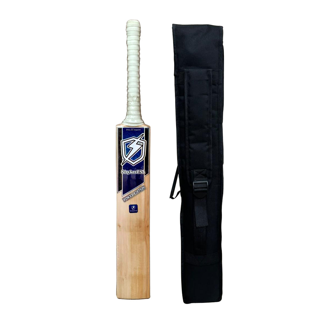 StrykerUSA Hand Crafted English Willow Cricket Bat Power Edition Fully Knocked