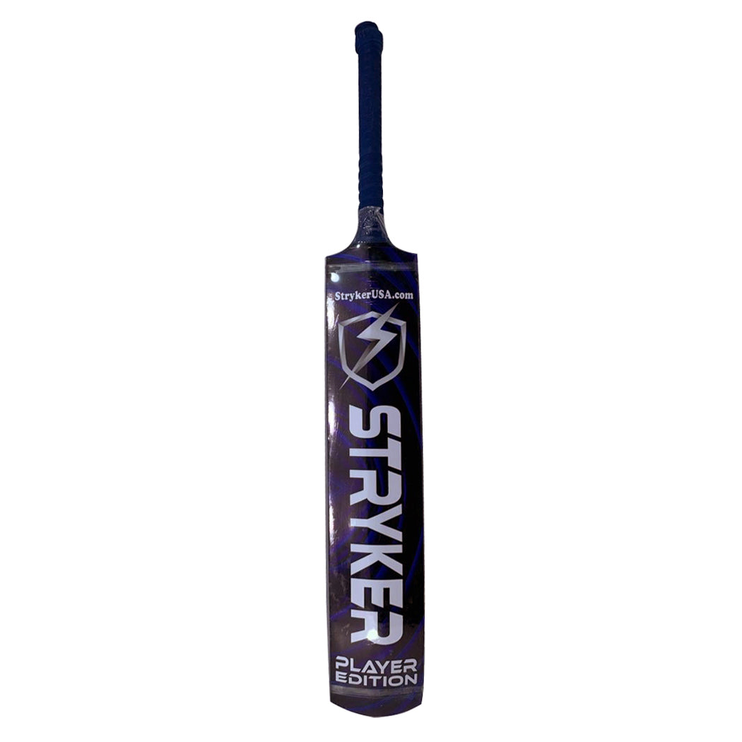 StrykerUSA Player Edition Coconut Wood Cricket Tape Ball Bat - Blue