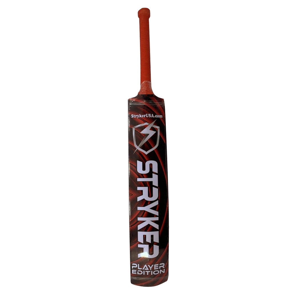 StrykerUSA Player Edition Coconut Wood Cricket Tape Ball Bat - Red