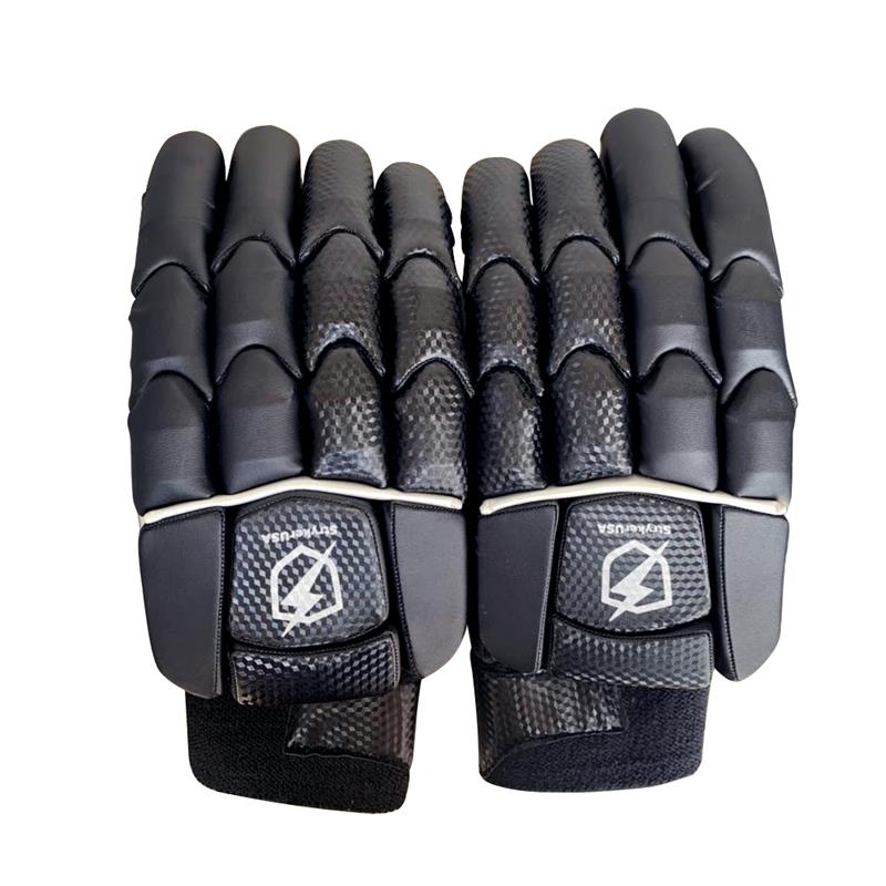 StrykerUSA Black Premium Quality Lightweight Hard Ball Cricket Batting Gloves