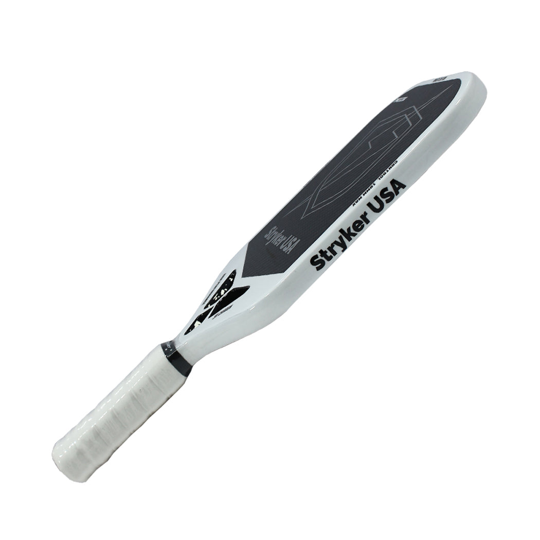 StrykerUSA White Color 3K Carbon Fiber Pickleball Paddle 18mm Racket