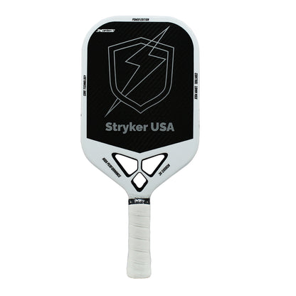 StrykerUSA White Color 3K Carbon Fiber Pickleball Paddle 18mm Racket