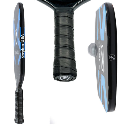 StrykerUSA Blue Outdoor Sport Pickleball Paddles Fiberglass 14mm Racket 