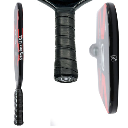 StrykerUSA Red Outdoor Sport Pickleball Paddles Fiberglass 14mm Racket 
