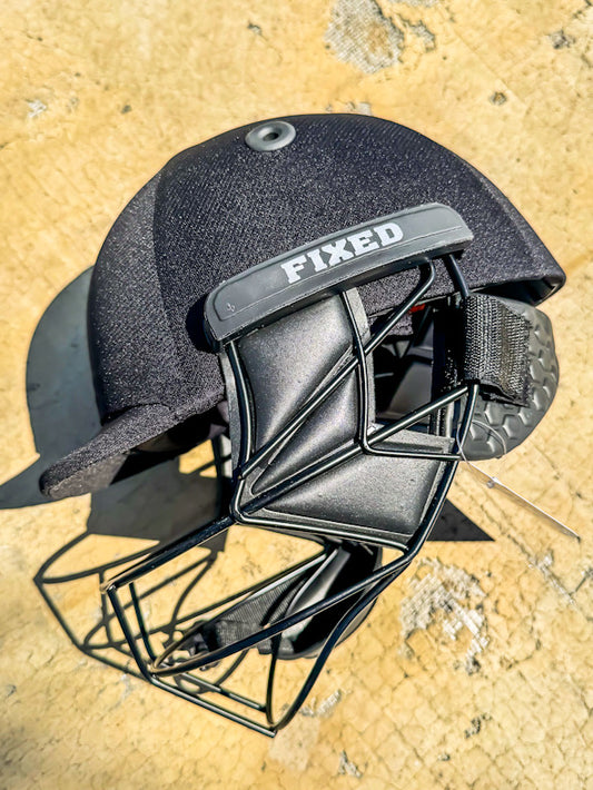 StrykerUSA Cricket Helmet Premium Quality Lightweight With Neck Guard - Black Color