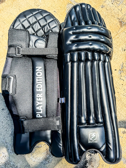 StrykerUSA Black Premium Lightweight Cricket Batting Pads Durable and Comfort Protection