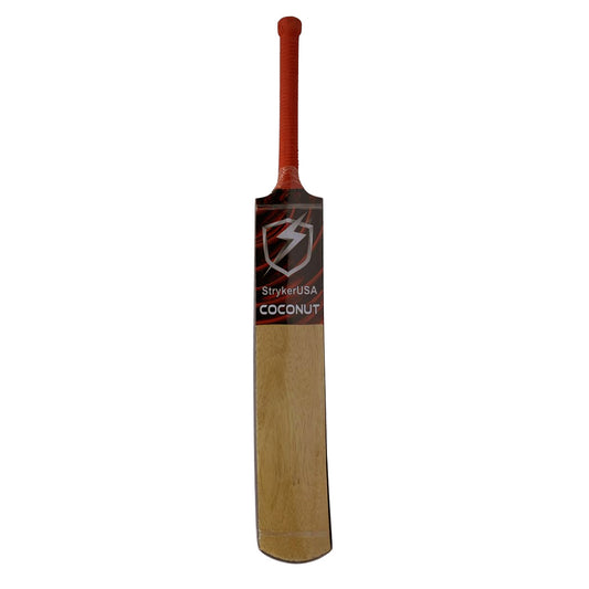 StrykerUSA Player Edition Coconut Wood Cricket Tape Ball Bat - Red