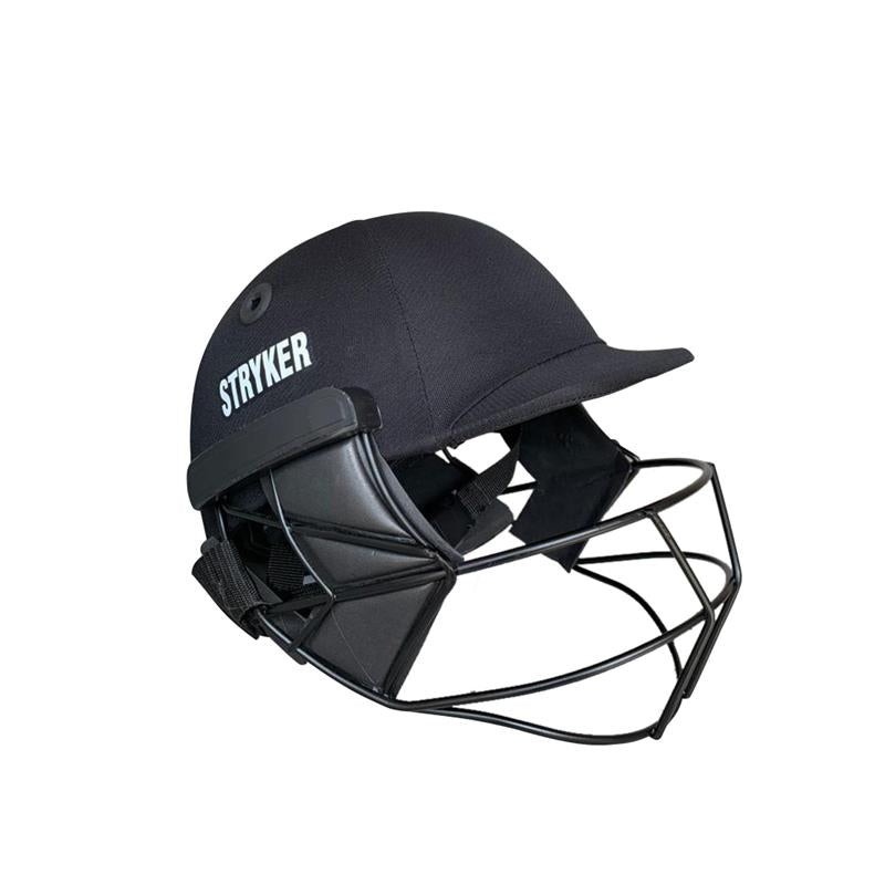 StrykerUSA Cricket Helmet Premium Quality Lightweight With Neck Guard - Black Color