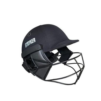 StrykerUSA Cricket Helmet Premium Quality Lightweight With Neck Guard - Black Color