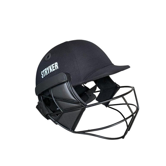 StrykerUSA Cricket Helmet Premium Quality Lightweight With Neck Guard - Black Color